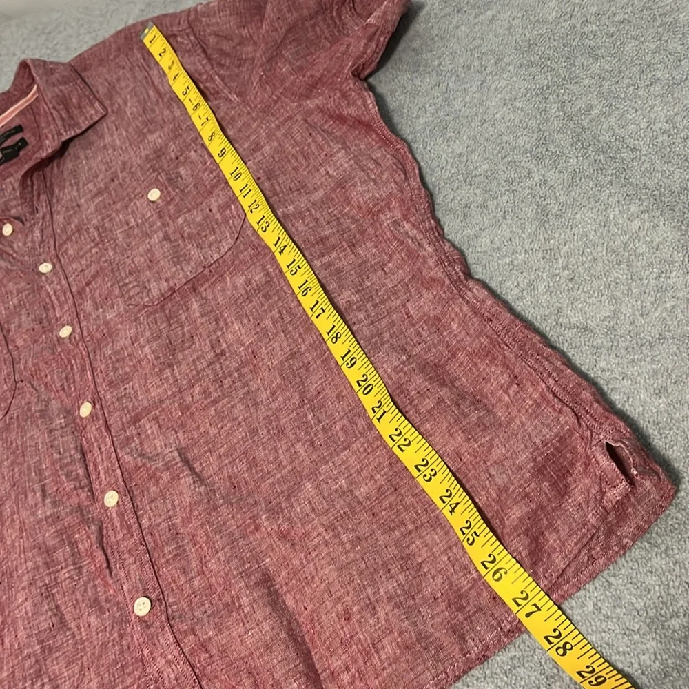 Banana Republic Camden Linen Shirt Mens XL Button Shortsleeve Coastal